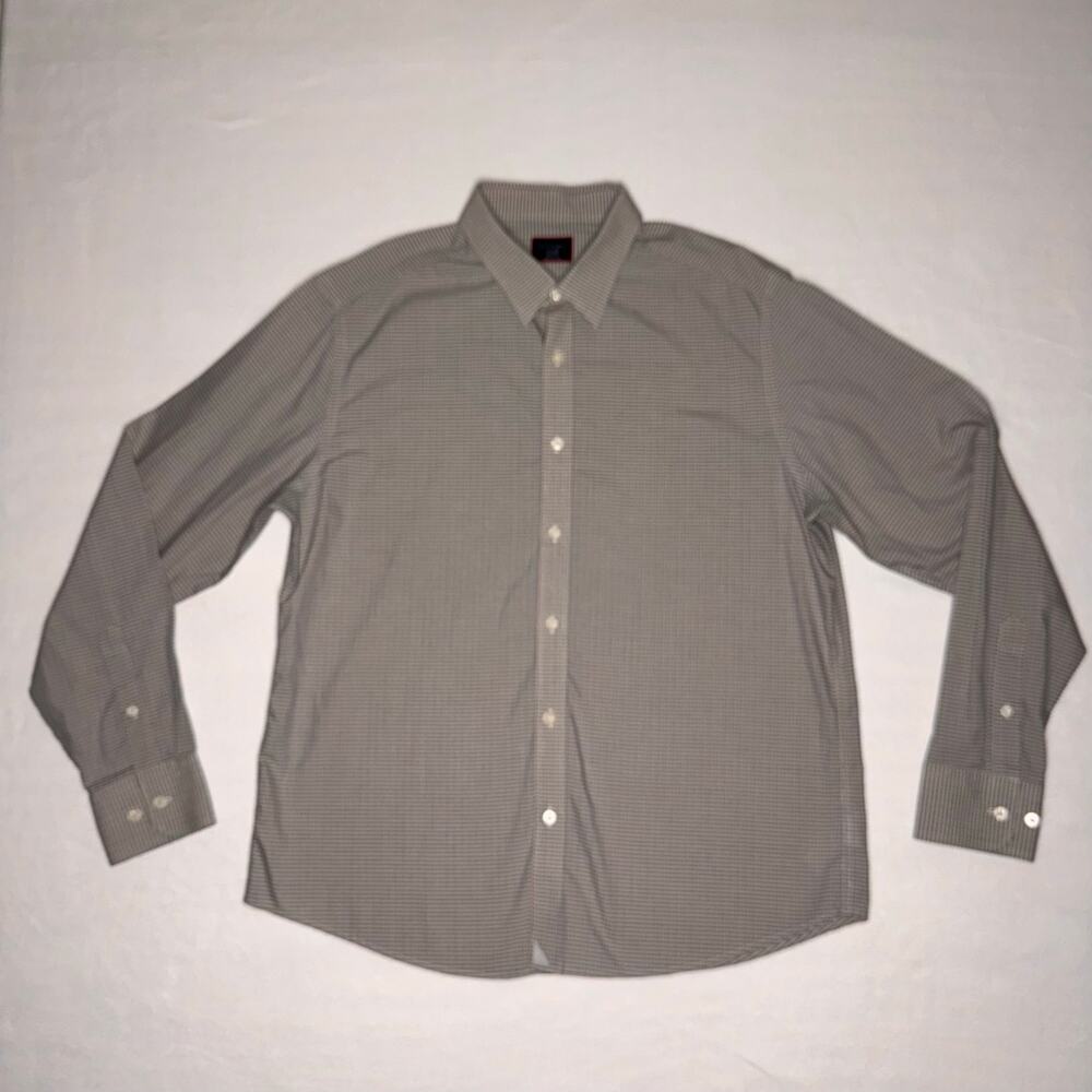 Plaid UnTuckIt Blue Orange Button Up Shirt